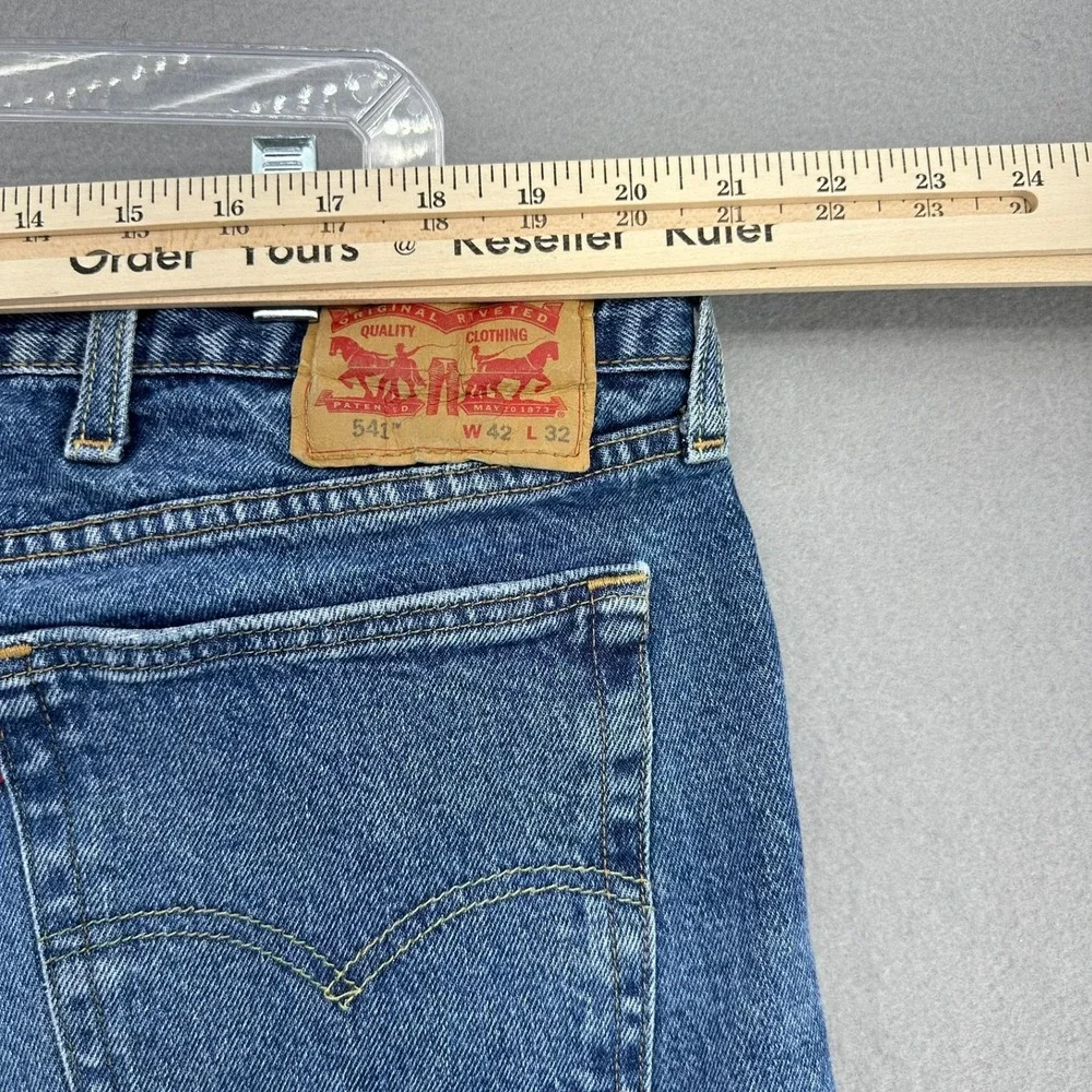 Levi's‎ 541 Relaxed Fit Distressed Jeans 42x32 (41x30) Whiskers Fade Baggy Wide